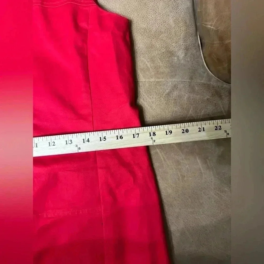 Lauren Ralph Lauren Women's Size 8 Red Sheath Stretch Dress - Picture 4 of 10
